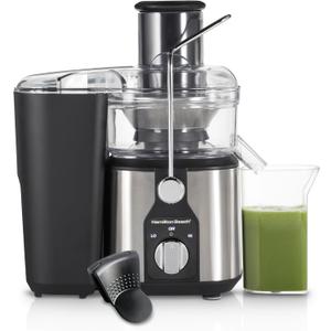 Hamilton Beach Easy Clean Juice Extractor with Easy Sweep cleaning tool, 3" Big Mouth chute, R67870 