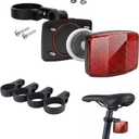 Airtag Bike Mount, Bike Hidden Airtag Mount Reflector, Anti-Theft Bike Airtag Holder with 5 Brackets, Fits 7/8” - 1 1/4” Seat Post, IPX6 Waterproof for MTB, E-Bike, Scooter(No AirTag)