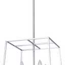 Canarm Coco 4-Light Chandelier, 14-Inch Width Chrome Finish, Adjustable Downrod Height, Transitional Lighting for Dining Room, Living Room and Entryway