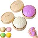 2PCS Dumpling Squishy, Mystery Squishy Dumpling Box, Fidget Toys Adults & Teens,Sensory Stress Ball Squeeze Toys for Stress Relief