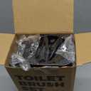 Toilet Brush, 3 Pack Toilet Brush and Holder Set Bathroom Accessories, Toilet Bowl Brush and Holder with 3 Crevice Brush for Bathroom, Toilet Scrubber Brush (Black)