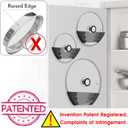 Universal Pot Lid Organizer for Cabinet - Upgraded Patented Niceyos 3 Pack Inside Cabinet Door Wall Mount Pan Top Storage Organizer Rack Holder for Kitchen, Fits 6" to 13" (Black)