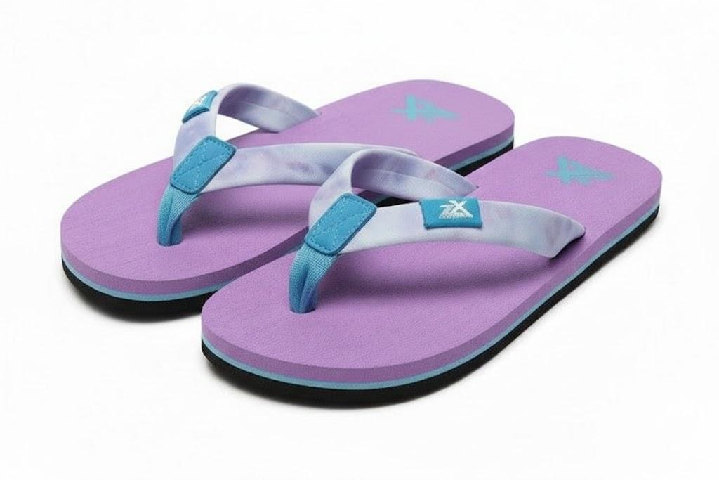 Zeroxposur, Kids Flip-Flops, Outdoor Footwear, Purple, Size 1/2
