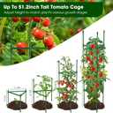 6 Pack Tomato Cages for Garden,Up to 51.2Inch Tomato Cage Trellis-Upgraded Hexagon Connector,Heavy Duty Adjustable Tomato Stake Support for Raised Garden Bed