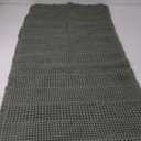 Upgraded Waffle Bath Mat  Ultra Soft, Super Absorbent & Non-Slip Rug with Tassels, Machine Washable, Rubber Backed for Bathroom, Hallway Runner, Kitchen and More (Dark Green, 2' X 6')