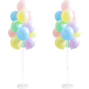 Balloon Column Kit Set of 2 With Balloons Included - Balloon Tower with Stand, Base, and Pole,Backdrop Decoration for Wedding, Baby Shower, Birthday Party, or Bachelorette Parties (Macaron)