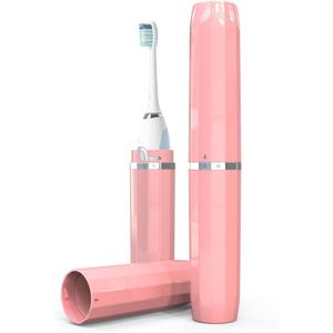 SIEANE Long Ventilated Electric Toothbrush Travel Case, Portable Holder, Fits Most Standard Straight Electric Toothbrushes (Pink)