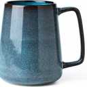 24 oz Large Ceramic Coffee mugs, Extra Large Tea and Coffee Cups, Large Handle Design, Big Coffee Mug for Office and Home, Microwave and Diahwasher Safe. (24 oz blue)