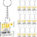 2 x Inspirational Student Gifts from Teacher Bulk, 12 Pcs Back to School Gifts for Students Acrylic Puzzle Piece Keychains
