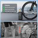 Tire Inflator Portable Air Compressor - 150PSI Electric Bike Pump, Auto Shut Off & Digital Pressure Gauge, Cordless Air Pump for Car Tires, Motorcycles, Balls with LED Light