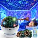 Night Light Projector,Night Light for Kids Room with Remote and Timer,360 Rotation,3 Projection Films,18 Light Modes,8 Lullaby Songs,Kids Night Lamp, Christmas Birthday Gifts for Boys Girls (white)