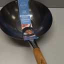 SUR LA TABLE Kitchen Essentials Quick Fire 13.5" Carbon Steel Flat Bottom Wok Durable Nonstick Stir Fry Pan