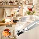 Hot Plate Gripper, Upgrade Hot Plate Gripper Tongs, Stainless Steel Anti-Scald Bowl Holder Clip, Multi-Purpose Pan Clips Tool for Microwave, Oven, Air Fryer, Steamer, Pots & Bowls (1 PCS)