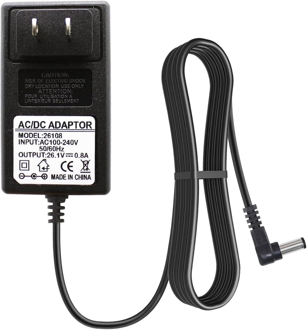 26.1V Charger Replacement for Dyson V6 V7 V8 SV04 SV05 SV06 SV07 SV09 DC60 DC61 DC62 Cordless Vacuum Cleaner 229602-01 965875-07 AC/DC Charging Cable Power Supply Adapter 6.6FT Black