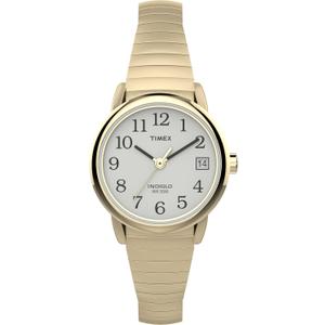 Timex Women's Easy Reader Watch (25mm, Gold-Tone/Gold-Tone/White/A/25mm)