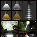 SKYFIRE Rechargeable Headlamp 3000 High Lumens, 7500mAh Motion Sensor LED Head Lights for Forehead with Zoomable, 13 Modes, 90 Adjustable Headlamps, Waterproof Head Lamp for Adults, Hunting, Fishing (Black)