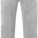 Lasjixion Men's Fleece Sweatpants Open Bottom Drawstring Hiking Jogger Workout Sweatpants for Men with Pockets (Gray, XL)