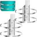 Blulu 2 Set Expansion Tank Mounting Bracket Thermal Expansion Tank Holder with 4 Water Heater Strap Earthquake Straps Nitrogen Propane Holder for 5 Gallon or 13 Inch Diameter Pole