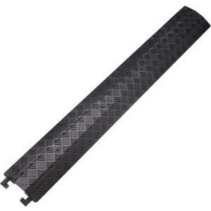 Small 1 Piece - Floor Cord Cover Cord Protector Drop Over Drop Trak Cable Ramp for Office Warehouse - Black