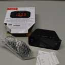 Timex Alarm Clock with Large Display, Digital Alarm Clock for Bedroom Includes 120V Universal Power Adapter (T121B - Black)