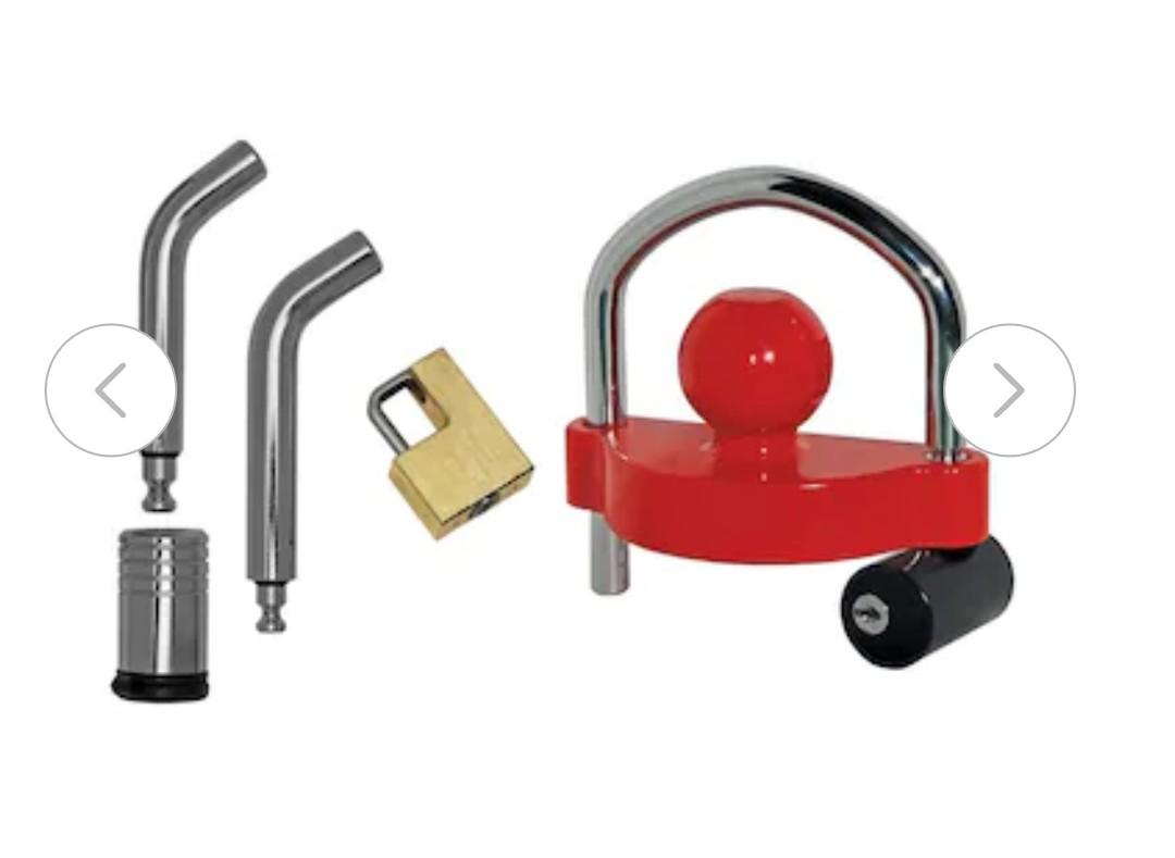 bROK Anti Towing Lock Kit: Universal Coupler Lock, Dual Bent Pin Receiver Lock, Coupler Handle Lock