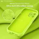 LOVE 3000 Designed for iPhone 14 Pro Case, Premium Silicone with [Soft Anti-Scratch Microfiber Lining] Shockproof Protective Phone Case for Men Women Girls 6.1", Fluorescent Green