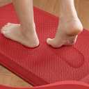 Ophanie Kitchen Mats for Floor, 3/4 Inch Thick Kitchen Rugs, 20''x32'' Anti Fatigue Standing Cushioned Mat, Waterproof,Comfort Ergonomic Mat for Office, Home, Sink, Red Non-Slip Bottom