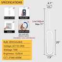 Modern Ring Chandelier LED Dimmable Ceiling Light for Living Room Kitchen Island Staircaes Silver, 20in x 7.9in x 70in