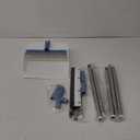 Broom and Dustpan Set,Masthome Long Handle Broom and Dustpan Set,Squeegee Broom and Brooms for Sweeping Indoor Set,Broom with Stand Up Dustpan Combo Set for Home, Office, Lobby (Blue+White)