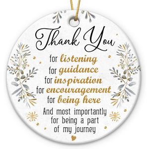 4 x Thank You Gifts for Women 2025, Appreciation Gifts for Coworkers, Mentors, Managers, Teachers, Friends, Moms, Ceramic Ornaments for Inspirational Christmas Decorations