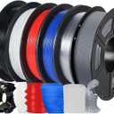 TPU 3D Printer Filament Bundle 1.75mm Filajoy3D 95A Flexible Soft TPU 3D Printing Filament 6 Pack 250g Dimensional Accuracy +/- 0.03mm for Most FDM 3D Printers Black White Gray Red Blue Transparent
