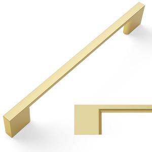 Amerdeco 10 Pack Brushed Gold Cabinet Pulls 6.25 Inch(160MM) Hole Centers Kitchen Cabinet Handles Cabinet Hardware Kitchen Handles for Cabinets Cupboard Handles Drawer Pulls ZH0060
