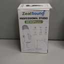 ZealSound Wireless Microphone,USB Mic for iPhone PC iPad Android Phone-Cordless Condenser Desktop Microphones with Mute Echo Monitor Volume Gain 2.4GHz for Podcast,ASMR,Gaming,YouTube Video/K66 Black