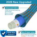 100 ft Expandable Garden Hose, 2026 New Retractable Water Hoses 100ft with 10 Function Spray Nozzle, Solid Brass Fittings, Extra Strength Fabric, Flexible Expanding Latex Core, Lightweight & No Kink