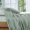 SONORO KATE 100% Viscose Derived from Bamboo_Sheets King Size, Ultra Breathable & Cooling Bed Sheets for Hot Sleepers, Hotel Luxury Silky Bedding Sheets, 16" Deep Pocket - 4PC (Sea Glass,King)