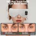 Heated Eye Mask - Heated Eye Masks for Dry Eyes, EyeRelief, Improved Sleep, Washable Eye Heating pad for Travel Removable for Cleaning and 2 Replaceable Shell, 4-Level Timing and Temperature (Gray)