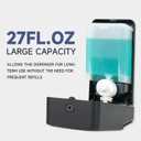 AIKE Wall Mount Liquid Soap Dispenser for Commercial Bathroom 27oz Large Capacity Manual Push Pump Black
