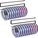 LWGFIO 2Pack Tumbler Lid Organizer, Kitchen Space-Saving Cup Holder, Organizers for Under Cabinet Storage, No Glue or Drilling Required (Black)