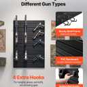 VEVORHeavy Duty Steel, Indoor Rifle Shotgun Rack with J-Hooks, Additional Tray Storage, Gun Accessories Display Storage Holder, Hold Up to 3 Rifles or Shotguns, for Tactical Gear