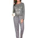 Reliwel Cotton Pajamas for Women Set Cotton Long Sleeve Pajamas Printed Sets Pants ladies Pjs Sets with Pockets XL