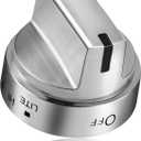 Stainless Steel WB03x24818 Gas Stove Knob Replacement for ge,PS11729081 AP5989029 Stainless Steel Stove Replacement Knobs,Compatible with ge Stove KnobNot Universal