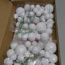 108 Pcs Balls Cake Topper DIY Cupcake Insert Foam Balloons for Cake Baking Wedding Anniversary Birthday Decoration(White, Multi Sizes)