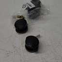 AAGUT 2" Swivel Stem Casters with Locking Brake Threaded 5/ 16"-18x1'' for Furniture and Shelves, Black Replacement Caster, Pack of 4