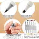 Teling 12 Packs Dual Tips Leather Dye Marker Pens Shoe Marker Leather Touch up Pen for Repair Scratches Shoe Surface, 12 Colors