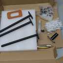 Rannb Floating Shelf Brackets 4-inch Heavy Duty Hidden Brackets Black Invisible Shelf Support for Floating Wood Shelves - 4pcs