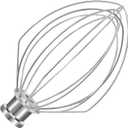 K5A Stainless Steel Whisk for KitchenAid 5Qt Bowl Lift Stand Mixer, 6 Wire Whip Attachment for K4 K5 K5SS, KSM5, KG25, KP50, KSM6573, KSM6521,18/8 Stainless Steel, Heavy Duty, Dishwasher Safe