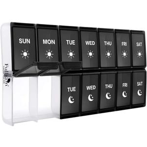XL Weekly Pill Organizer 2 Times a Day, Fullicon Extra Large Daily Pill Cases Oversized AM PM Pill Box Twice a Day for Vitamin/Fish Oil/Pills/Supplements