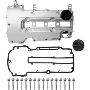 Upgraded Aluminum Valve Cover with Gasket, Bolts & Oil Filler Cap Compatible with 2011-2020 Chevy Cruze Sonic Trax Volt ELR Buick Encore 1.4L Turbo Replace 55573746 25198498 264-968 25198874