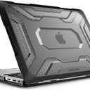 SUPCASE Unicorn Beetle Case for MacBook Pro 13 Inch (2022-2016) M2/M1 A2338 A2251 A2289 A1706 A1708 A1989 A2159, Slim Rubberized TPU Bumper Cover with Touch Bar and Touch ID (Black)