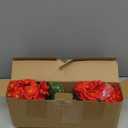 Artificial Flowers for Outdoors, 6 Bundles Realistic Silk Fake Red Geraniums, UV Resistant Faux Flowers for Planters, Hanging Baskets, Window Boxes, Porch, Patio Valentine's Day Decor